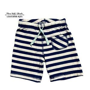 Baby Boden 6-12m Blue Striped Shorts